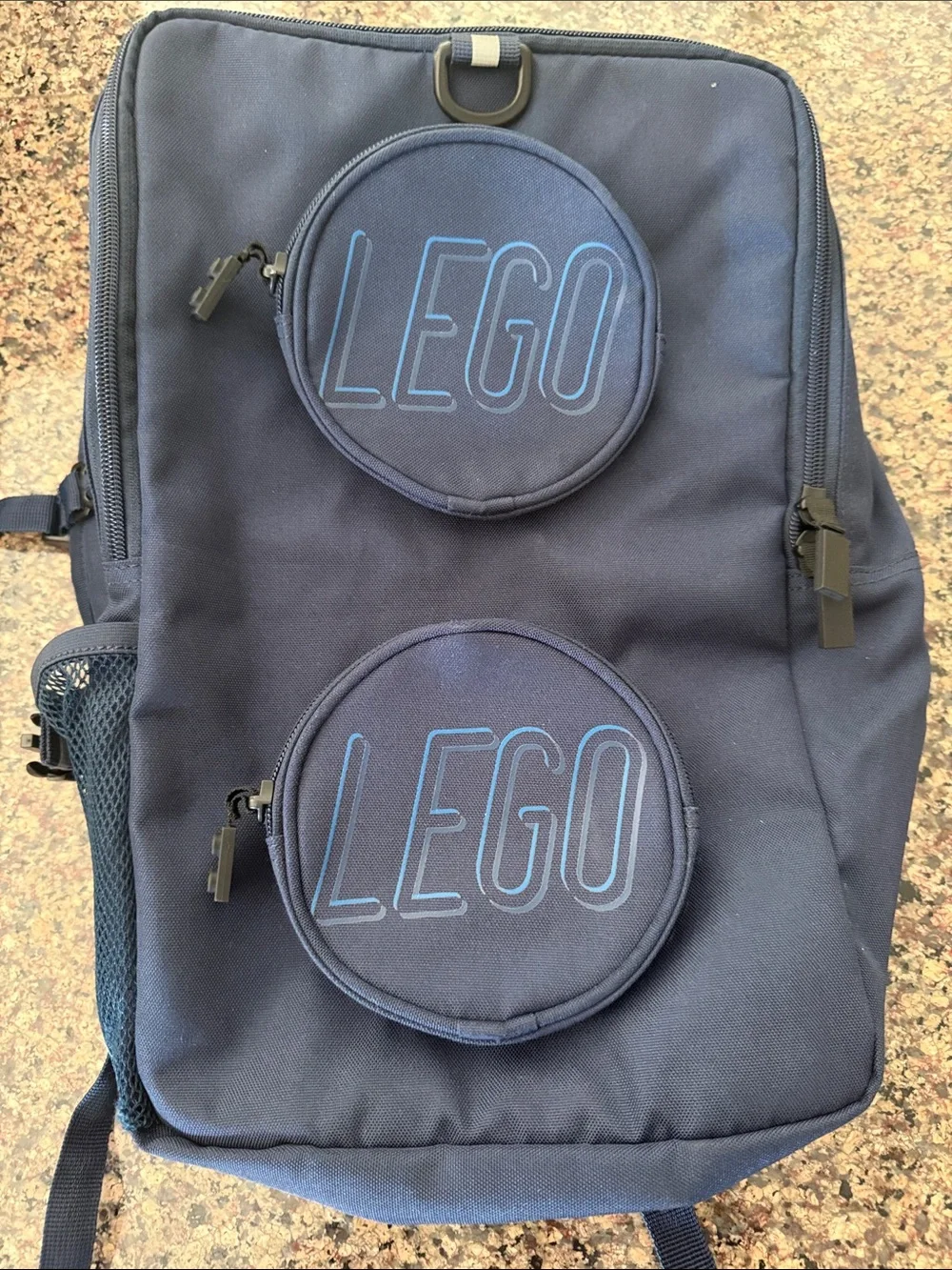 Lego Men's Navy Blue Backpack with Round Front Pouches